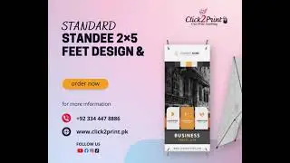 Unveil Your Message in Larger-Than-Life Brilliance with Our 2x5 Feet Standee Design & Print
