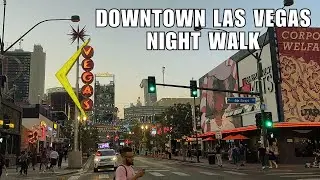 Walking Fremont East Las Vegas Downtown During Life is Festival Construction