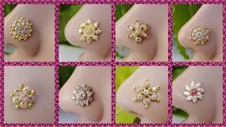 Latest gold daily wear nose pin design 2025// fancy lightweight nose pin design|| 
