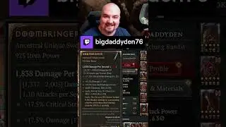 DOOMBRINGER Farmed ! #diablopartner