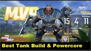 Executioner Top lane Gameplay | Best Tank Build & Power Core| MARVEL Super War