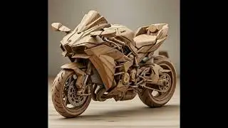 Futuristic Wooden Toy Motorcycle | AI-Generated Design & Precision