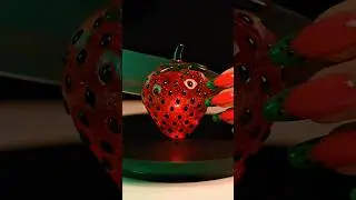Cutting Glass Fruit Strawberries 🍓 | Mango Vs Watermelon Crystal Fruit ASMR ✨ #asmr #aiasmr #shorts