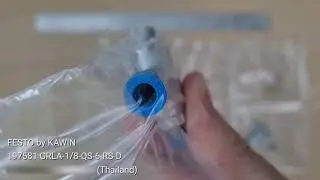 FESTO 197581 GRLA-1/8-QS-6-RS-D one-way flow control valve เฟสโต้ วาล์วปรับอัตราการไหลทางเดียวหรี่ลม