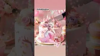 Elsa in PINK💗✨ Do you like it? #cake #ai #frozen #elsa #cakedecorating #desert #birthday #summer