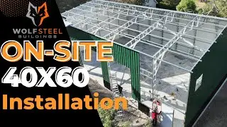 Construction of a 40x60 Steel Metal Building | WolfSteel Buildings
