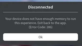 How To Fix The Memory Disconnection aka error 286.