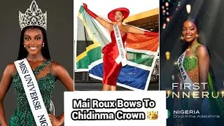 Mia Roux Congratulates Chidinma Adetshina👑 After Winning Miss Universe Crown #southafrica