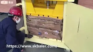 Vertical balers for recycling cardboard, waste paper, occ, and carton box in to 600kg bale weight