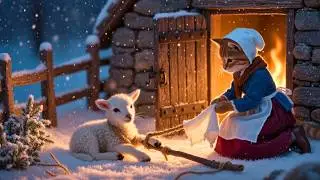 Mama Cat Rescues a Freezing Lamb in a Snowstorm ❄️❤️