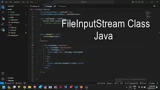 Java FileInputStream Class using Visual Studio Code   Read data from file in Java