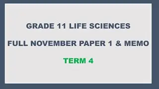 GRADE 11 LIFE SCIENCES TERM 4 FULL PAPER 1 NOVEMBER 2024 EC
