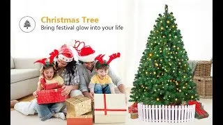 Christmas Tree || Ztotop 7.5 Foot Premium Spruce Hinged Artificial ||