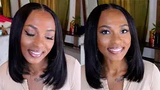 The Most Natural Wig Ever! Layered Human Hair Bob Beginner Wig ft Unice Hair 