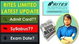 RITES Limited Syllabus I Exam Date Announced I Junior Manager Finance and Assistant Accounts