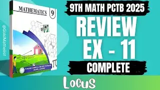 Class 9 maths review exercise 11 New book || 9th Maths chapter 11  review ex 11 || Locus || PCTB