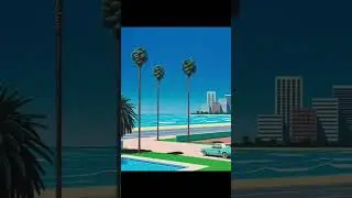 Hiroshi Nagai&rsquo;s artwork with palmtrees #aesthetic #art #vaporwave #fyp #japaneseart