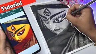 How to draw Durga maa Pencil sketch 😍| Durga maa drawing #viral #durgapuja2025 #sketch #painting 