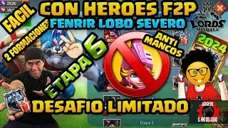 DESAFIO LIMITADO SED DE SANGRE ETAPA 6 FENRIR LOBO SEVERO V2 LORDS MOBILE 2024 🤗🐺🔓⁉️✅