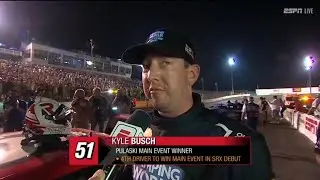 KYLE BUSCH WINNING INTERVIEW - 2023 CAMPING WORLD SRX SERIES @ MOTOR MILE