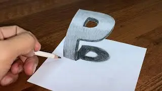 Very Easy! How To Drawing 3D Floating Letter 