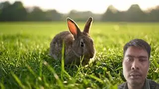 Beautiful Rabbit Searching for Food in a Peaceful Meadow | Realistic AI Nature Video