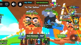 Playing brainrot evolution and my fishing brainrots