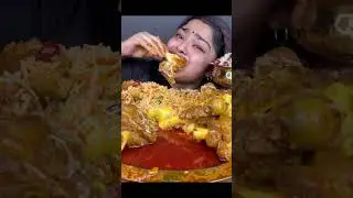 Asmr: Eating SPICY MUTTON FAT CURRY AND MUTTON NAll CHICKEN SCHEZWAN FRIED RICE