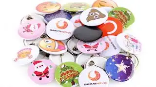 BEAMNOVA Button Badge Maker Machine Set with 1000 Button Parts