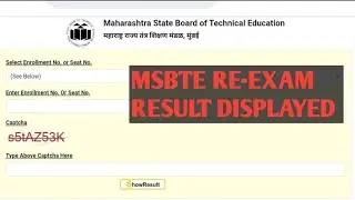Msbte re-exam result declared