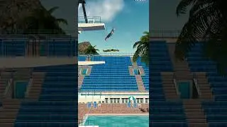 Epic Fail on my synchronized flip dive with AI Robot Diver @ The Stadium Tower 6 #air #coop #flip