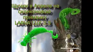 Щучки в Апреле на силиконовую приманку LARVA LUX 3.5!!! #maximusрыбалка