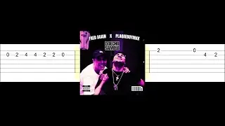 PlaqueBoyMax - Fred Again Remix Doechii Sample Brazilian Funk (Easy Guitar Tabs Tutorial)