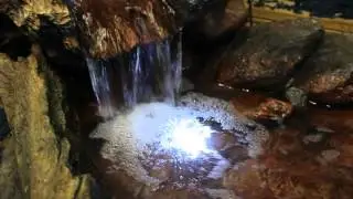 Large Boulder River Falls Water Feature with LED Lights