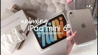 ✰ iPad mini 6 (starlight) unboxing aesthetic fashion apple pencil 2 + accessories #ipadmini6