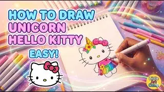 Hello Kitty Unicorn Drawing 🦄🐱✨ |♡𝓗𝓮𝓵𝓵𝓸 𝓴𝓲𝓽𝓽𝔂 ♡ Cute & Easy Step-by-Step Coloring for Kids