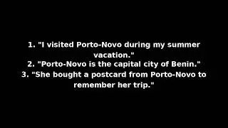 How to pronounce 'Porto-Novo' correctly in English? with Pronexio