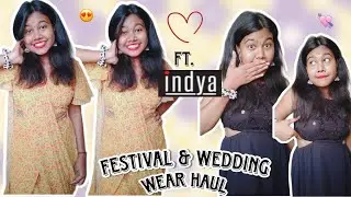 Latest wedding/ partywear /festival haul/ INDYA HAUL✨ one minute saree #indyahaul #oneminutesarees