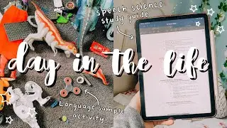 Productive Sunday Day In the Life of SLP Student | Studying for Speech Sci + Collecting Lang Sample✨