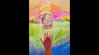Song -His Wound painting by Amanda Dinan Lyrics by Curtis Sergeant 