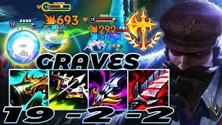 WILD RIFT GRAVES JUNGLE GAMEPLAY | 19 -2 -2 MVP | GRAVES  BUILD RUNES