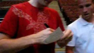 Nick signing my Unbreakable CD booklet. August 4th, 2008. Ottawa ON.