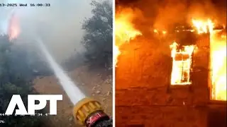 Body Cam Footage Shows Firefighters Battling Deadly Wildfire in Southern Turkey | APT