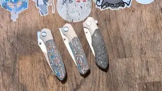 3 sitivien Edc knives in premium materials at between 69.99 and 89.99 with fat carbon, s90v, Ti