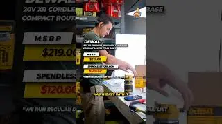 Dewalt 20V XR Cordless Brushless Fixed Base Compact Router #shorts #dewalt #dewalttools