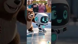 🤖 AryaAI и друзья весело катаются на коньках! ⛸️ Толпа в восторге! 🤝