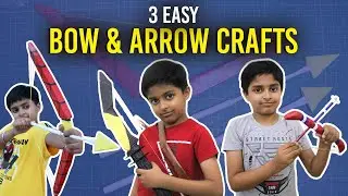 3 Easy Bow and Arrow Crafts using Cardboard & Paper | How to Make Bow & Arrow at home | Sparsh Hacks
