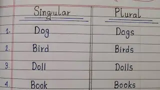 30 Singular And Plural Words In English | Easy Singular And Plural Words