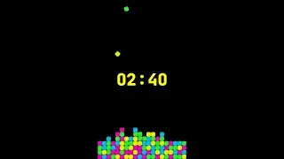 2:40 Minute Timer ⏳ ASMR Falling Bricks Countdown (20 Cols, Speed 3, Theme cyberpunk)