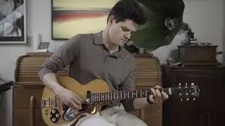 Hofner 1957 Club 50 guitar played by Louis Crosland. #Hofner #Hofnerguitars #blues
